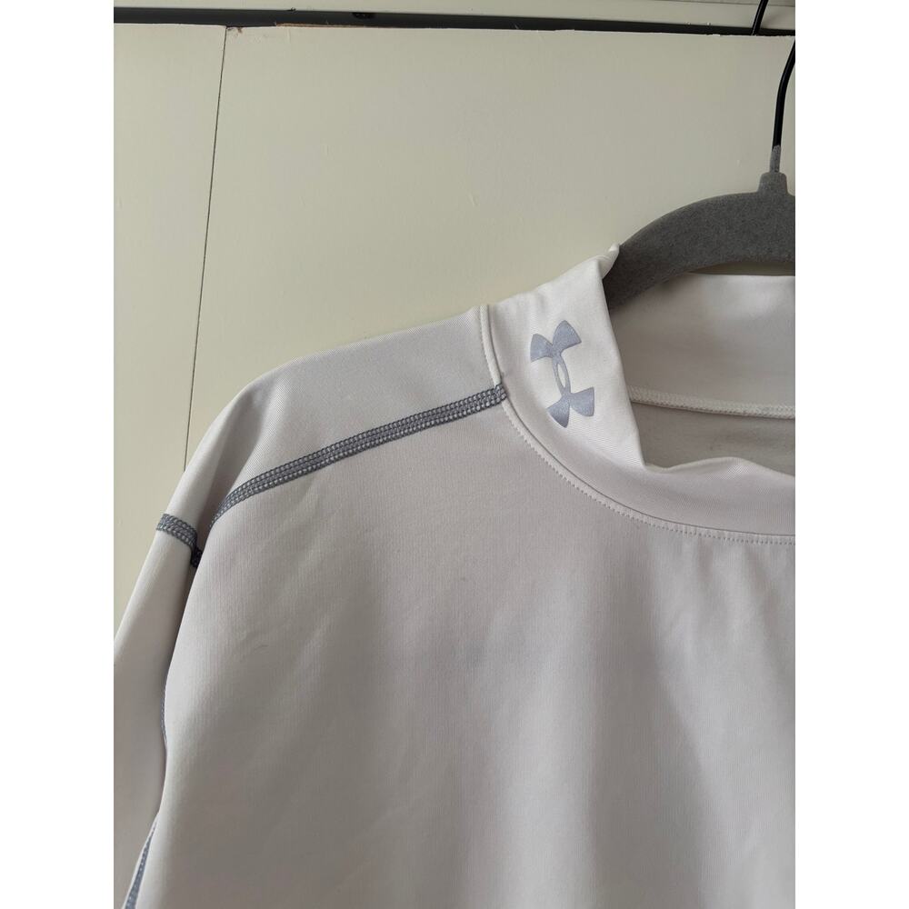 Under Armour White ColdGear Fitted Long Sleeve Top LG - Picture 7 of 9
